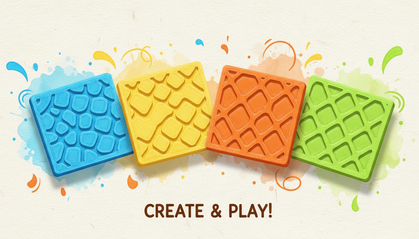 Material swatches and finishes for 3D printing