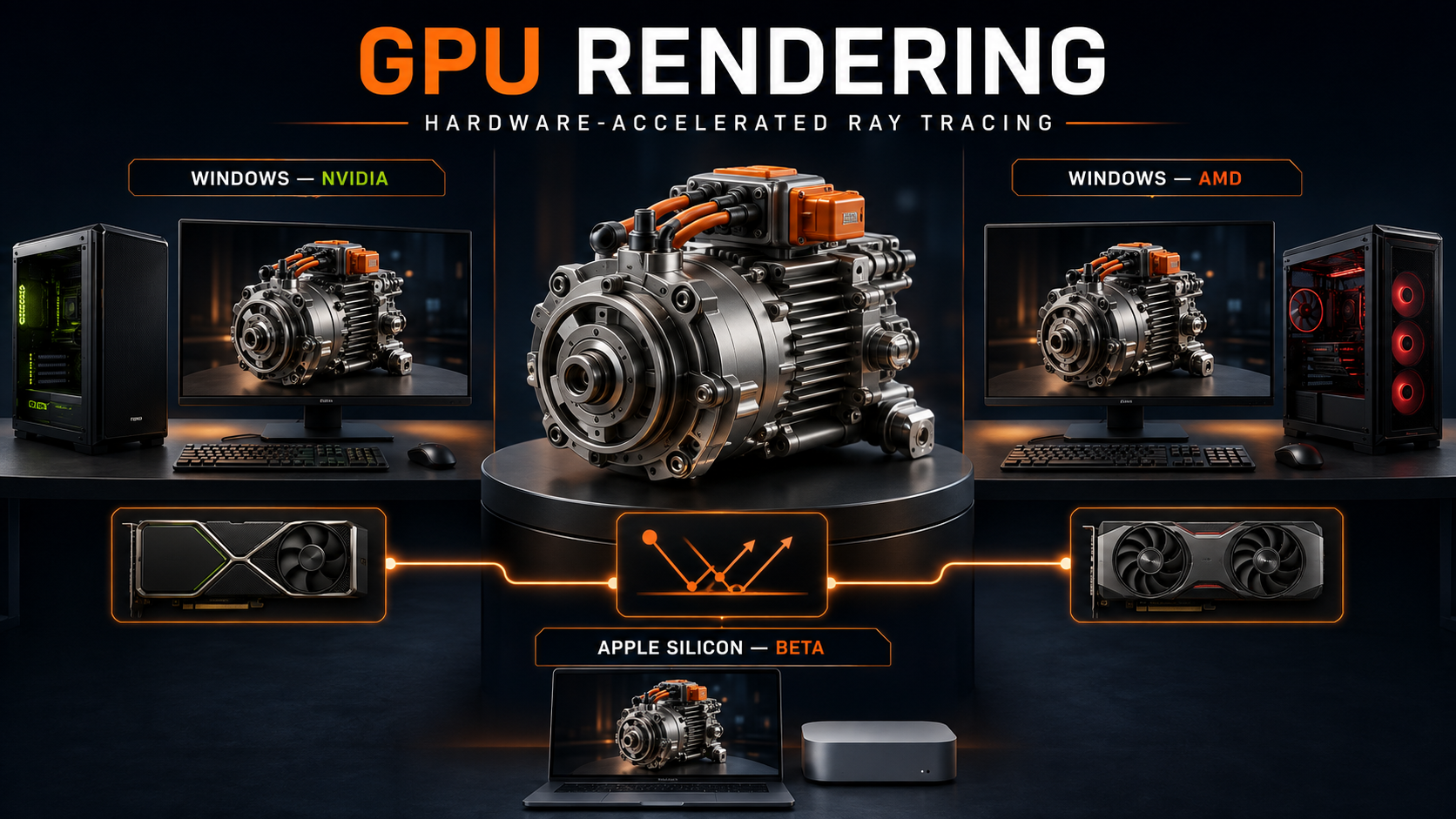 KeyShot Studio 2026.2 GPU rendering across NVIDIA AMD and Apple Silicon